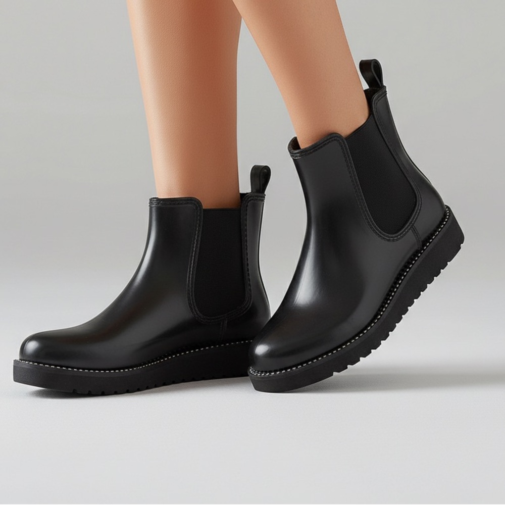 Cougar Kerry Chelsea Rain Boots Studded Waterproof Black [Est. Size 7 / 26.5cm]